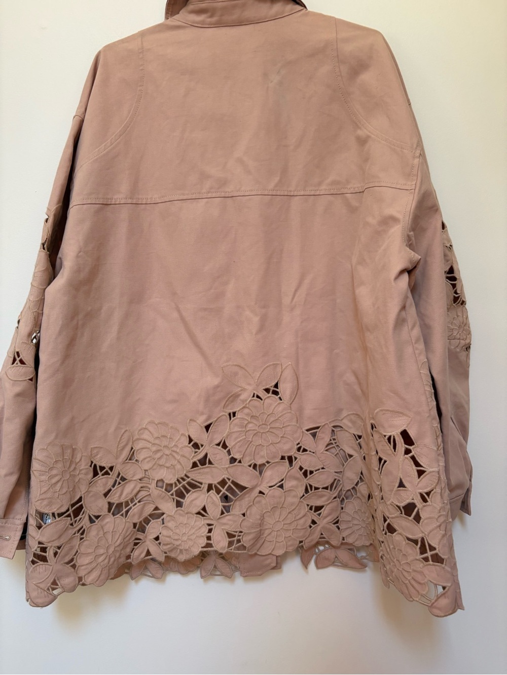 NWOT By Anthropologie Cotton Floral Cutwork Barn Jacket Size XL - Picture 11 of 16